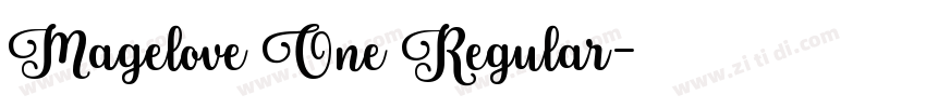 Magelove One Regular字体转换